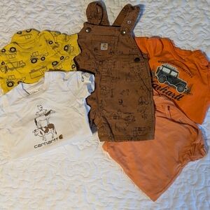 Carhartt Kids' Outfit Set in Yellow, Brown, and Orange
